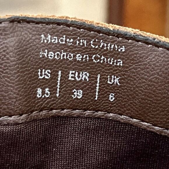 Aldo Tan Brown Suede Zip Ankle Bootie Boot Women Size 8.5 EUC - Picture 6 of 8